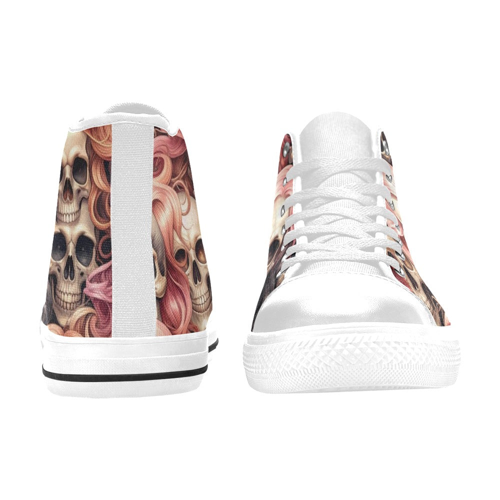 MEN'S Dark Feminine Flowing Hair High Top Canvas Y2K Custom Shoes
