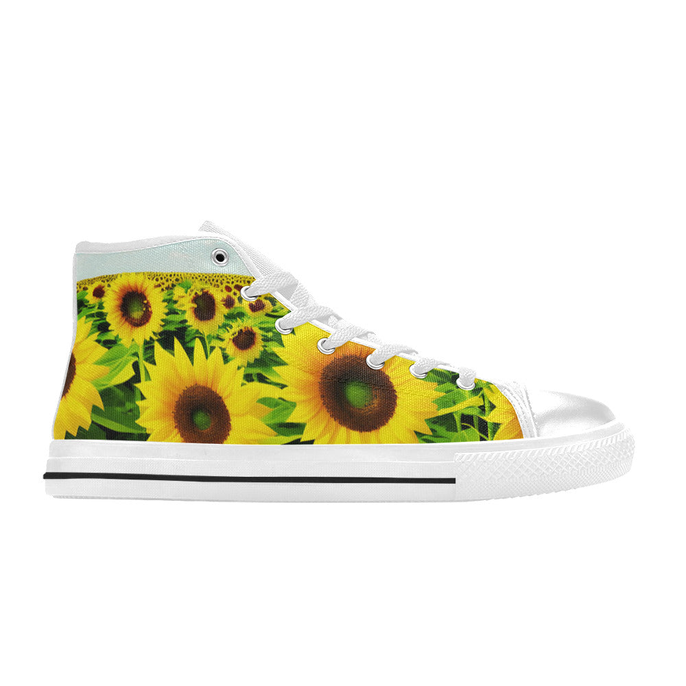 WOMEN'S Sunflowers Art 4 High Top Canvas Dreamcore Custom Shoes