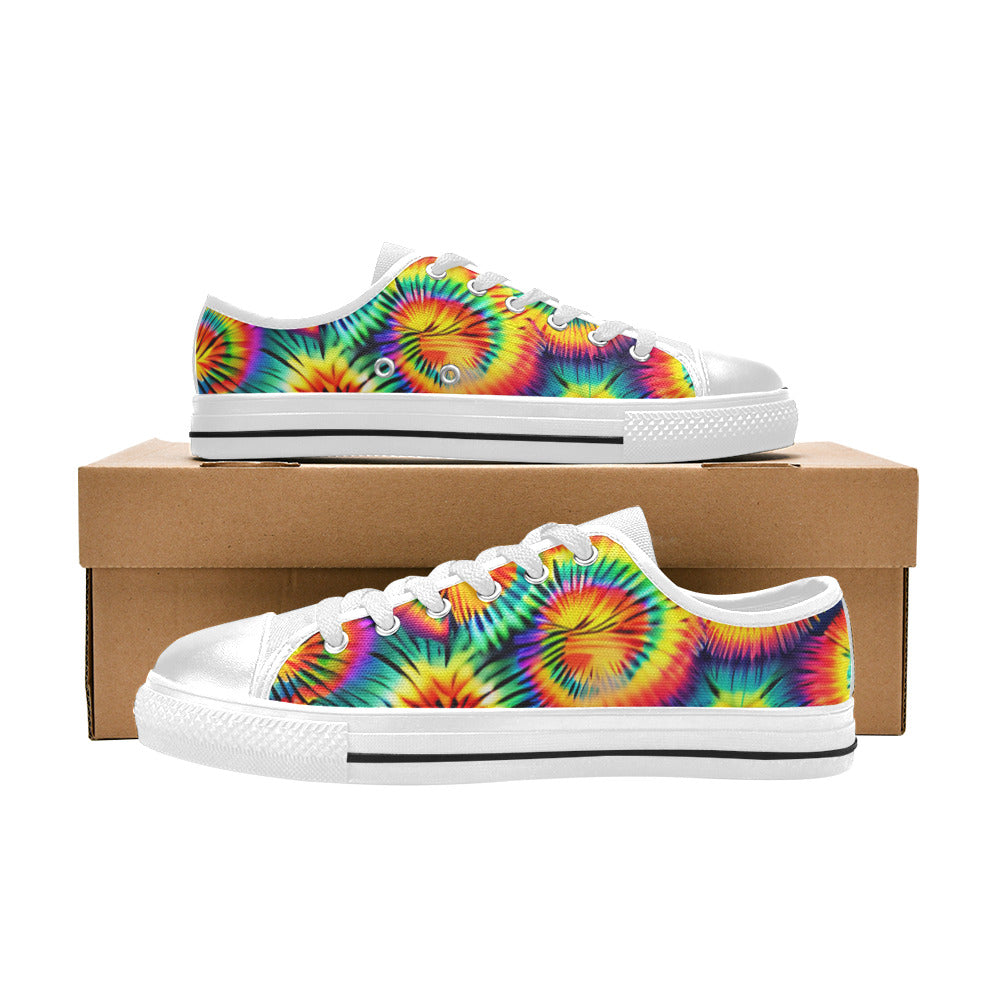 MEN'S Rainbow Tie Dye Canvas Wallpaper Art Sneakers