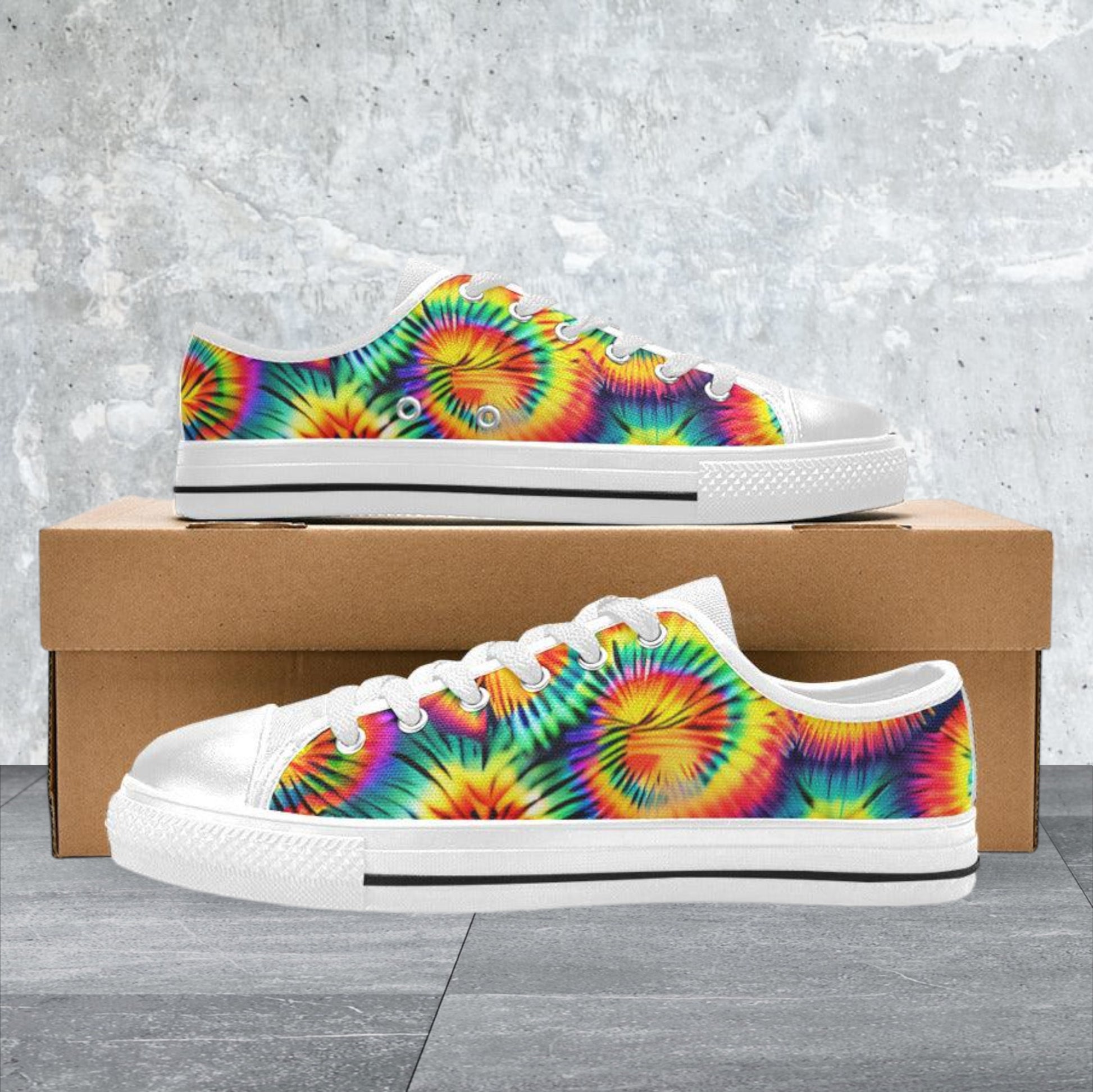 Rainbow Tie Dye Men - Freaky Shoes®