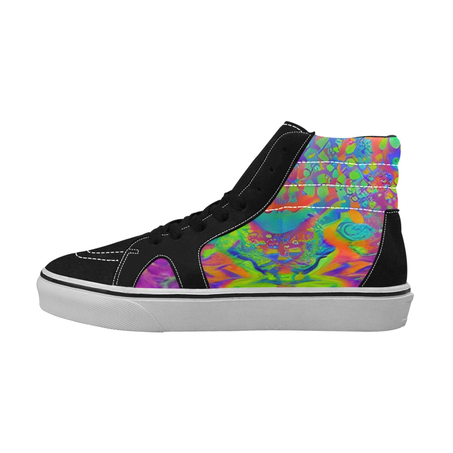 MEN'S Acid Bath High Top Skateboarding Surreal Custom Shoes
