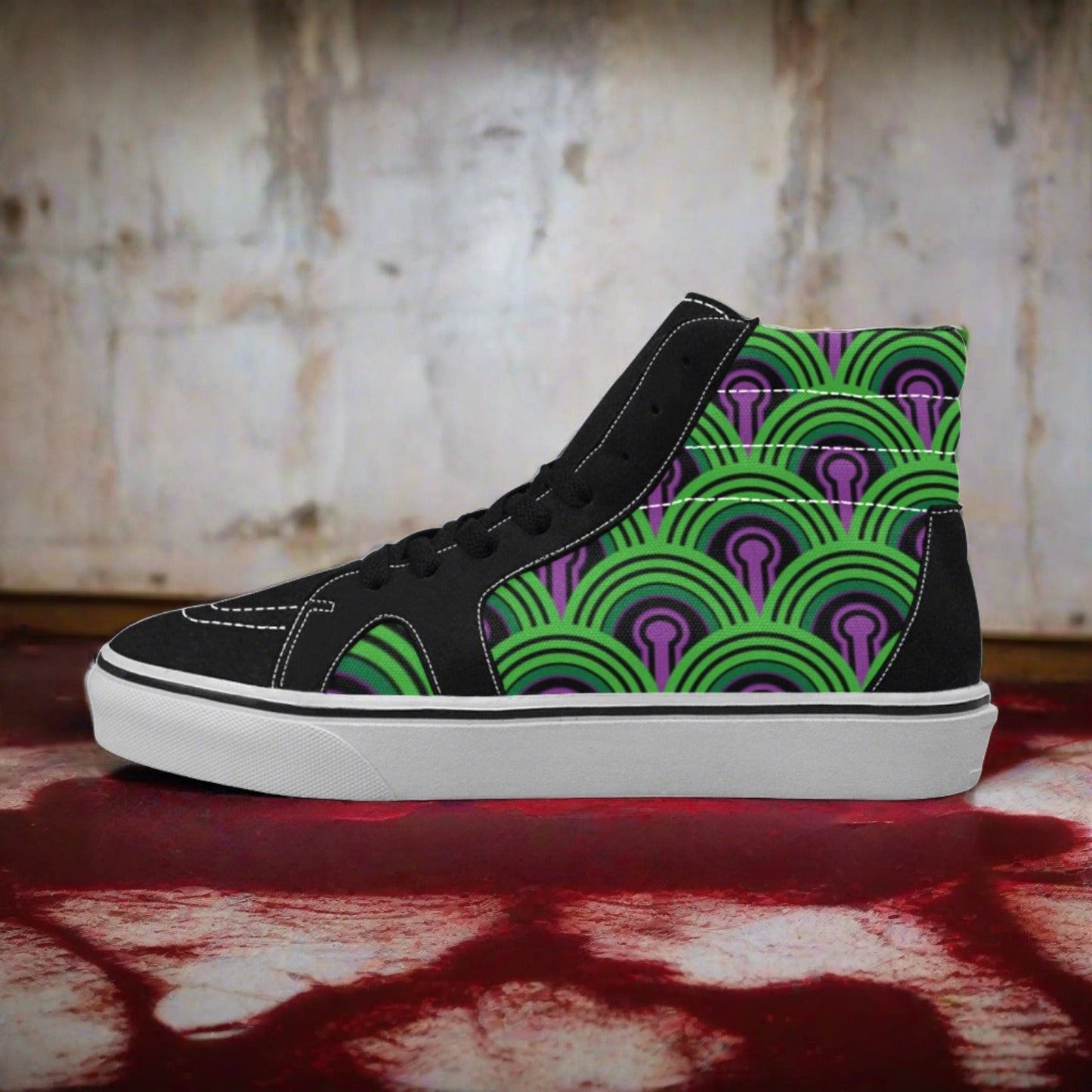 Dragon Magenta Gold Unique Bold Art - Freaky Shoes