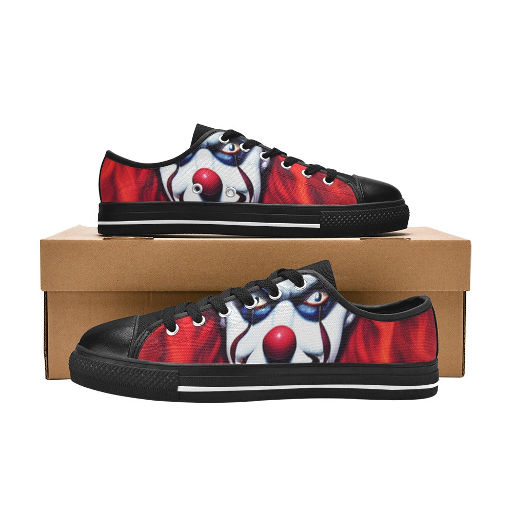MEN'S Cc Evil Clown 1 Canvas Wallpaper Art Shoes