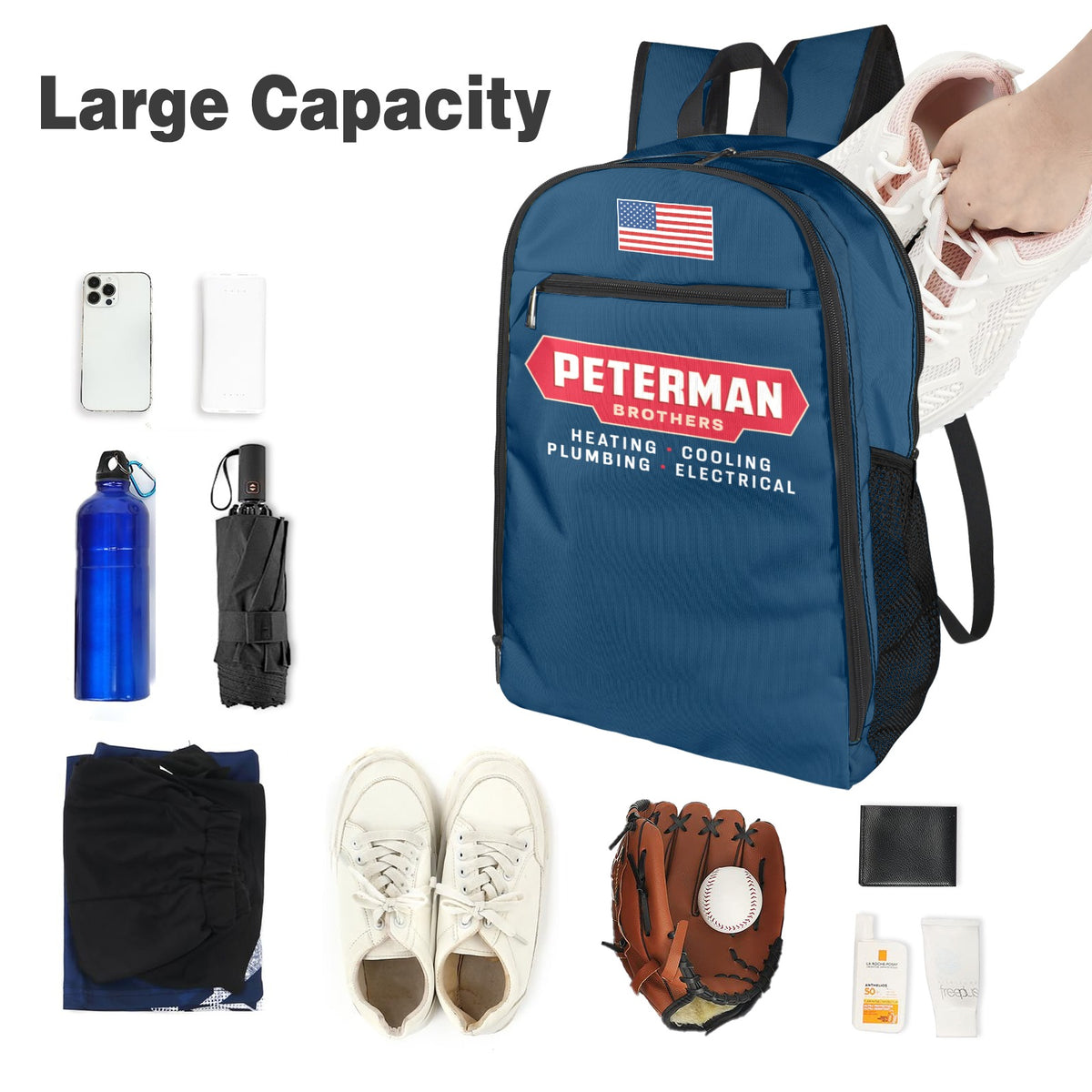 Peterman All Over Print Leisure Sports Backpack (Model 1741)