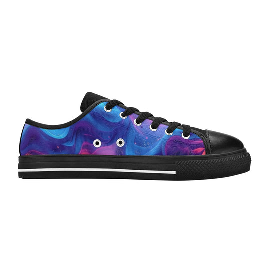 KIDS' Ethereal Camo Design 2 Low Top Canvas Vibrant Chaos Shoes