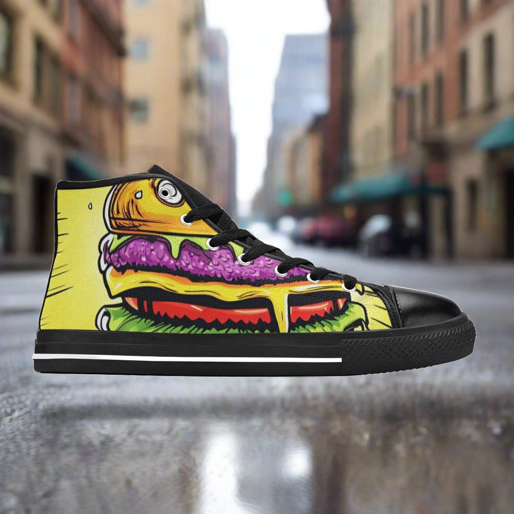Aztec White Gold Wearable MEN Bold Art - Freaky Shoes | Custom Art Sneakers