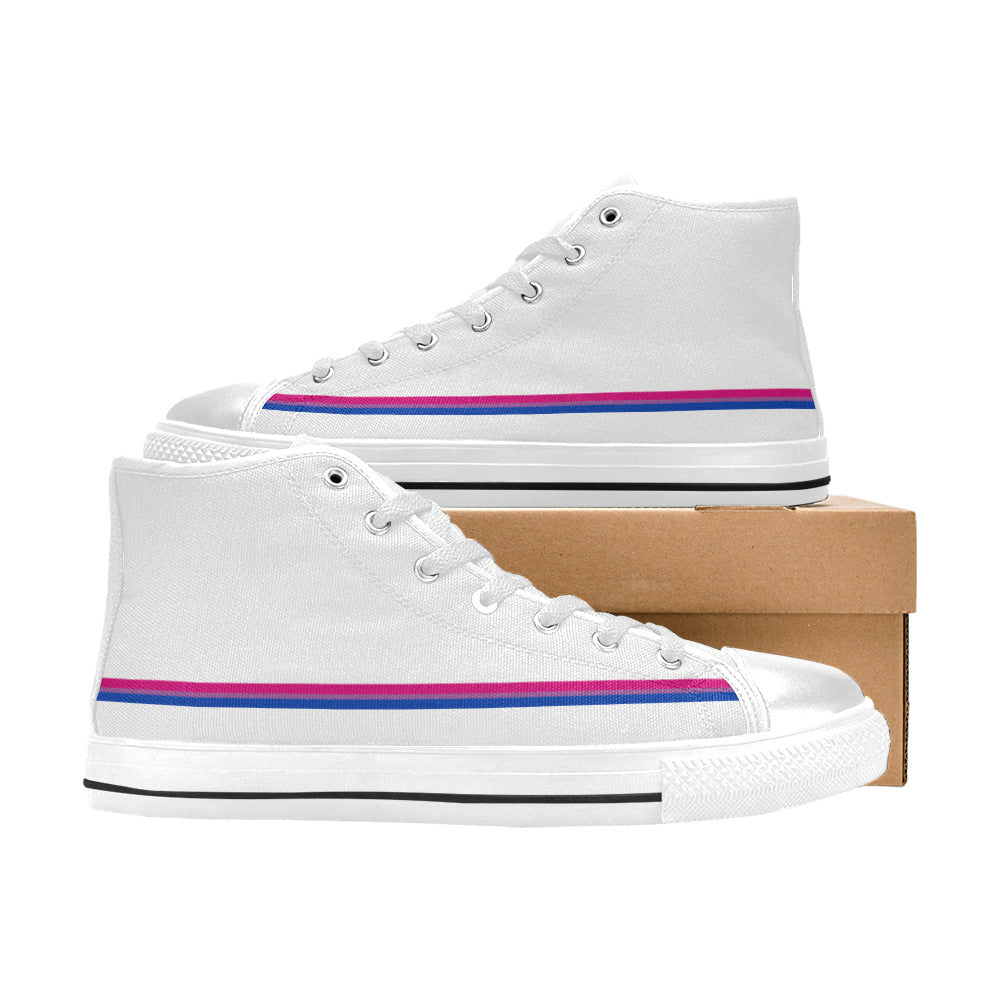 WOMEN'S Cc Pride Lgbt Bi High Top Canvas Dreamcore Custom Shoes