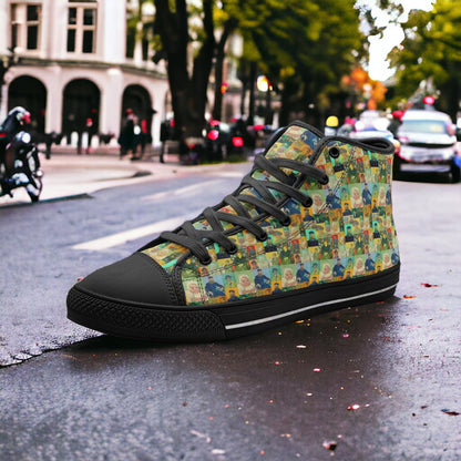 Celtic Red Gold Vivid Bold Art - Freaky Shoes | Custom Art Sneakers