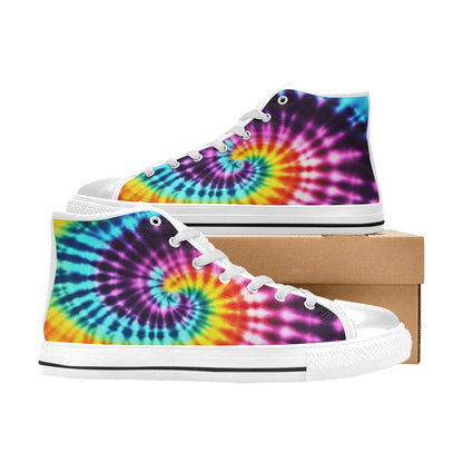 WOMEN'S Cc Tie Dye Art High Top Canvas Surreal Shoes