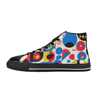 WOMEN'S 1960S Mod Cartoon Art High Top Canvas Dark Academia Shoes