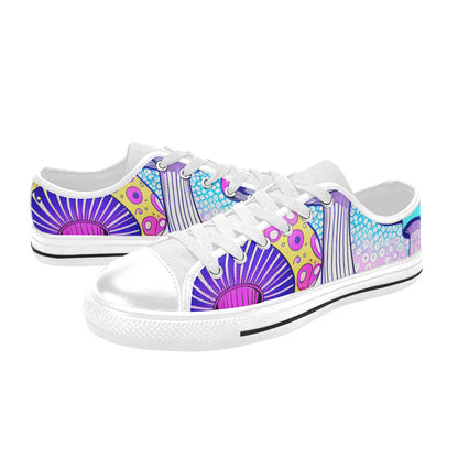 WOMEN'S Magic Mushrooms Art 2 Canvas Aesthetic Sneakers