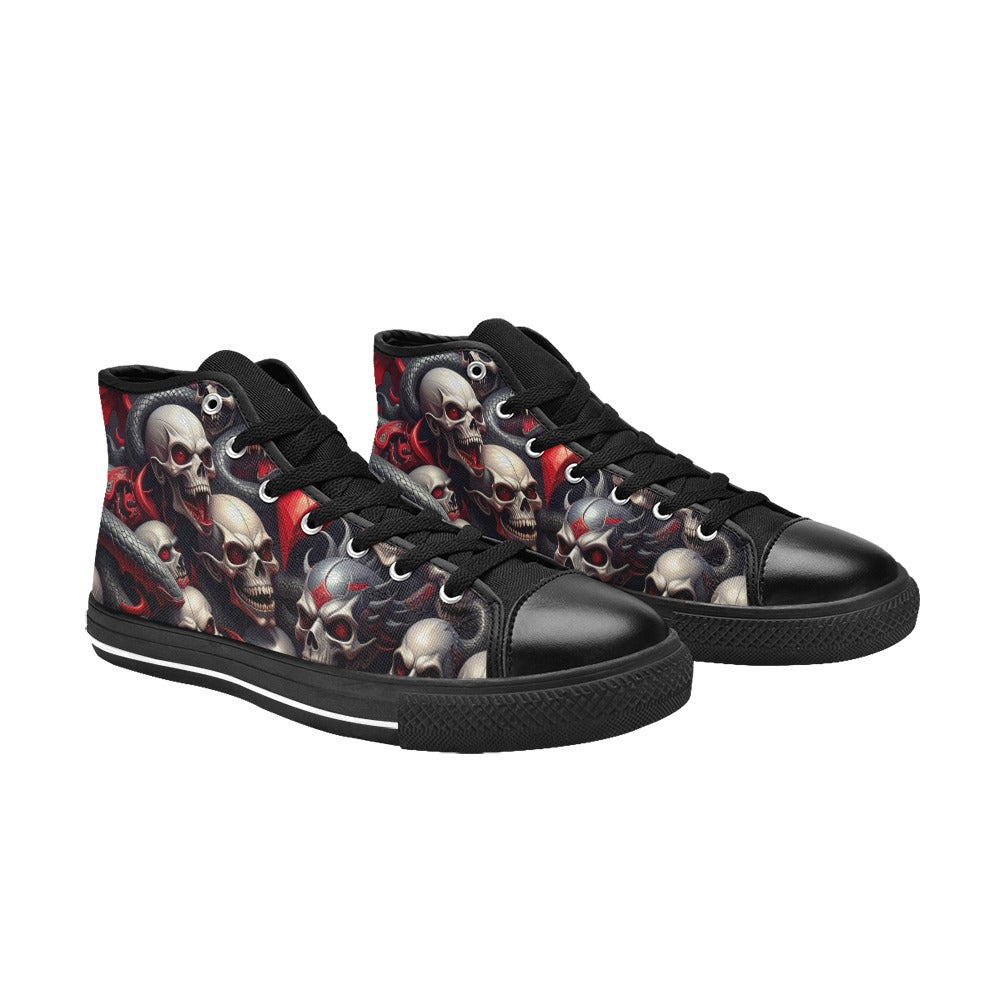 MEN'S Snake Dagger Skull Dark High Top Canvas Aesthetic Sneakers