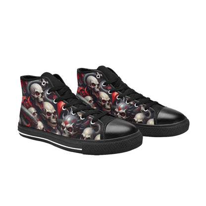 MEN'S Snake Dagger Skull Dark High Top Canvas Aesthetic Sneakers