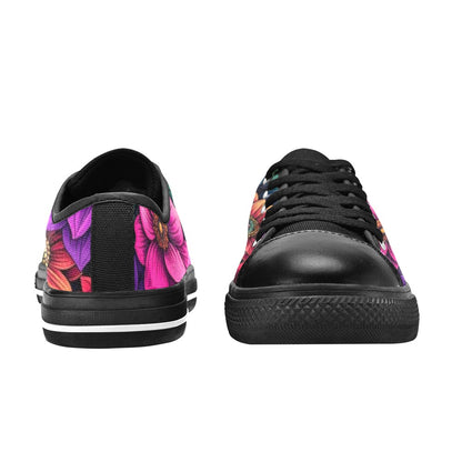 MEN'S Trippy Floral Chaos Low Top Canvas Cottagecore Shoes