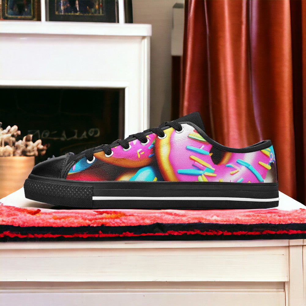 Koi Purple Teal Vivid MEN Bold Art - Freaky Shoes | Custom Art Sneakers