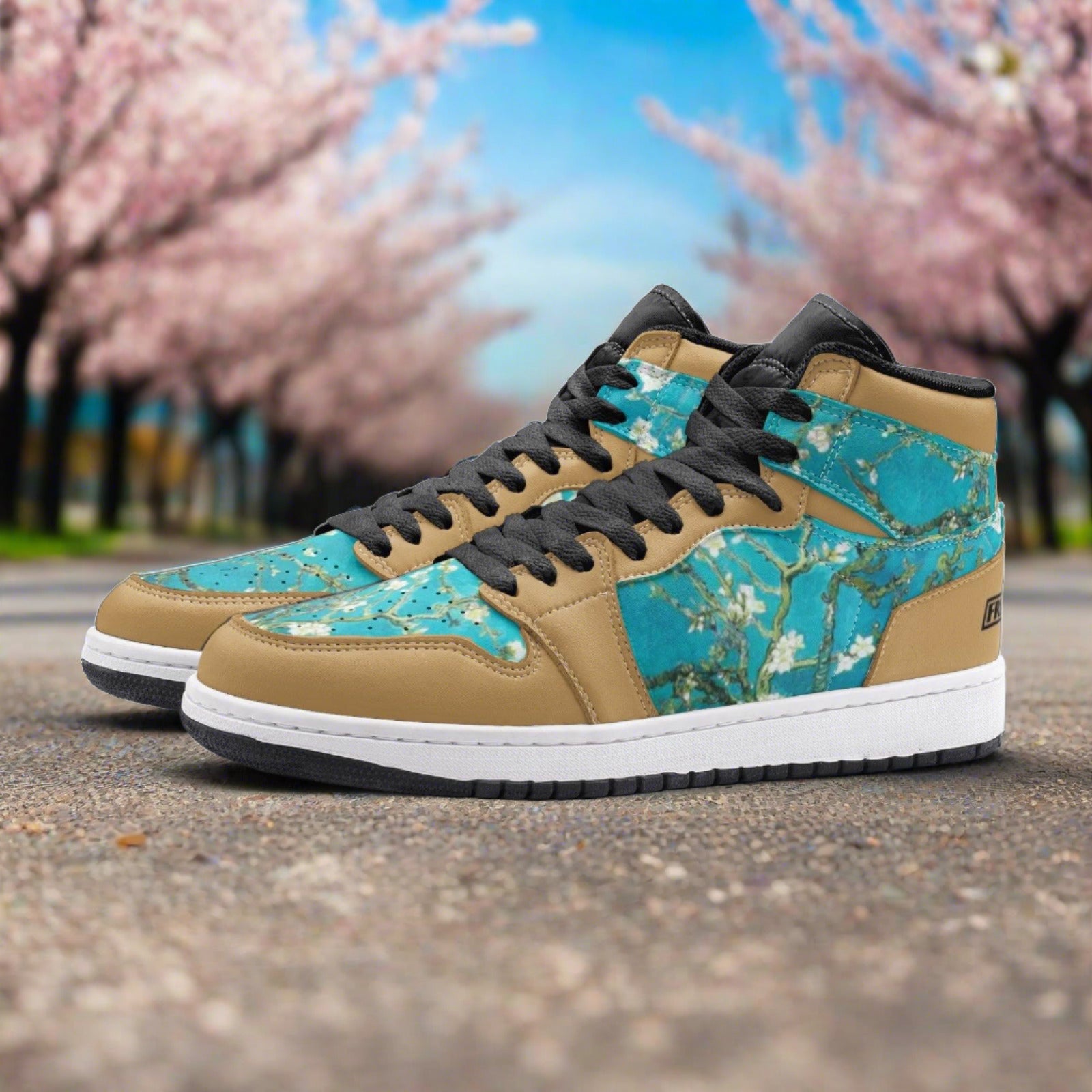 Koi Green Emerald Vivid Bold Art - Freaky Shoes | Custom Art Sneakers
