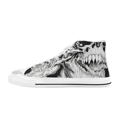 MEN'S Cc Demons Grey Men’S High Top Canvas Neon Fantasy Shoes