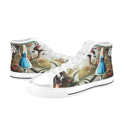 MEN'S Trippy Acid Art Creepy High Top Canvas Dreamcore Custom Shoes