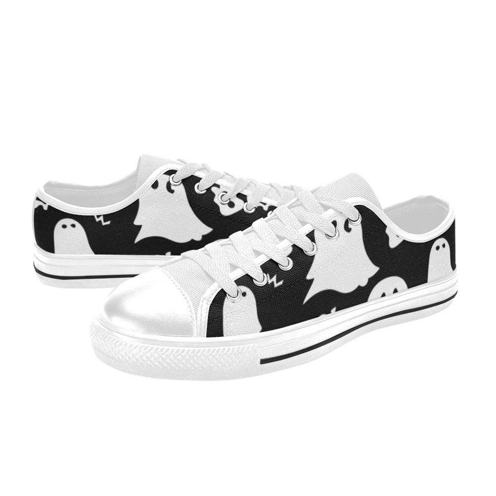 MEN'S Boo Halloween Ghosts Canvas Grunge Custom Sneakers