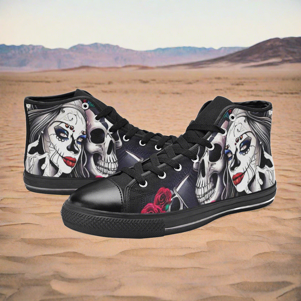 Wolf Teal Gold Custom Bold Art - Freaky Shoes