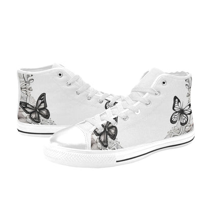 WOMEN'S Buttetflies Mandala Art Vibes High Top Canvas Dreamcore Sneakers