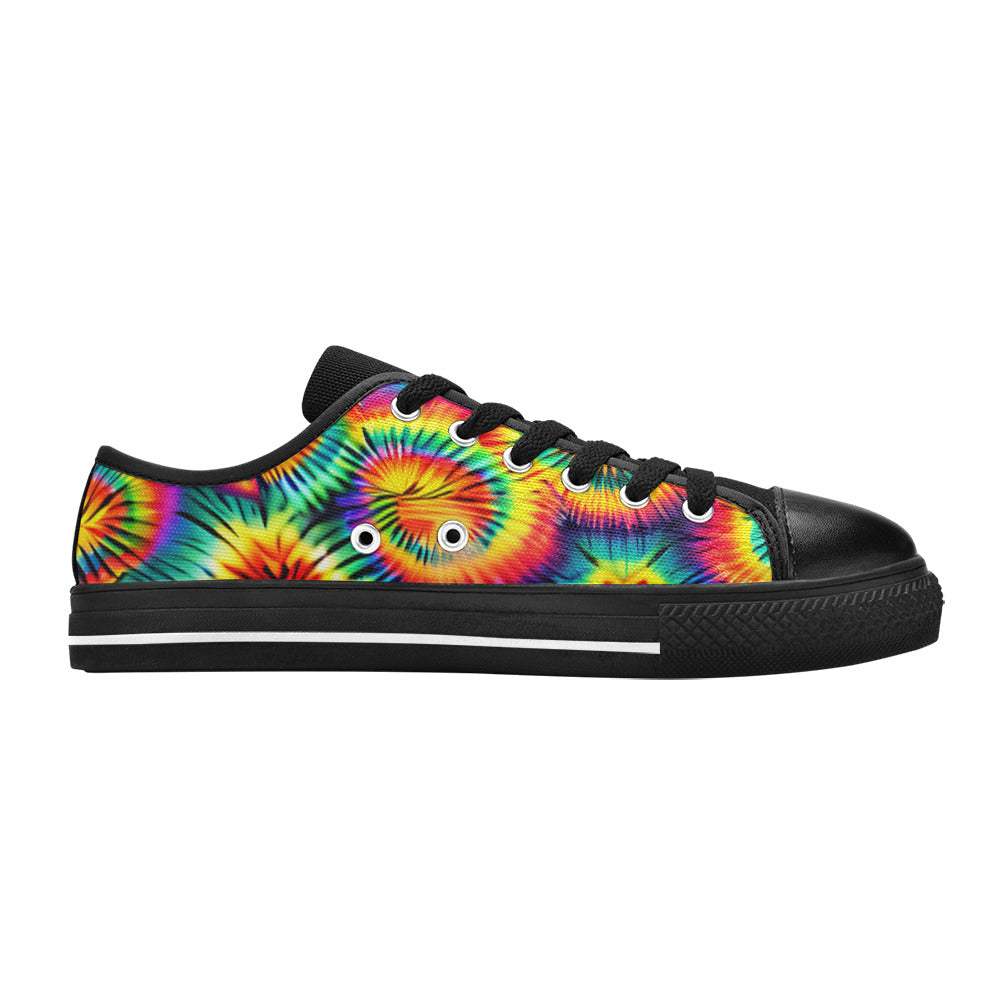 MEN'S Rainbow Tie Dye Canvas Neon Fantasy Sneakers