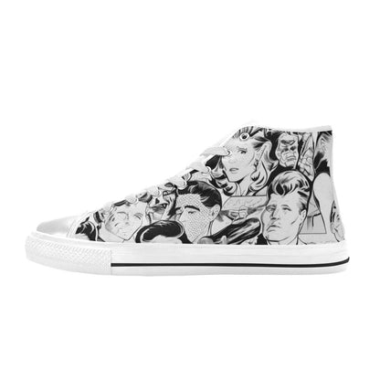 WOMEN'S Cc Retro Faces 4 High Top Canvas Surreal Sneakers