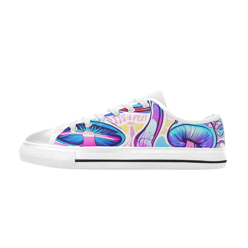 WOMEN'S Magic Mushrooms Art 4 Canvas Surreal Custom Shoes