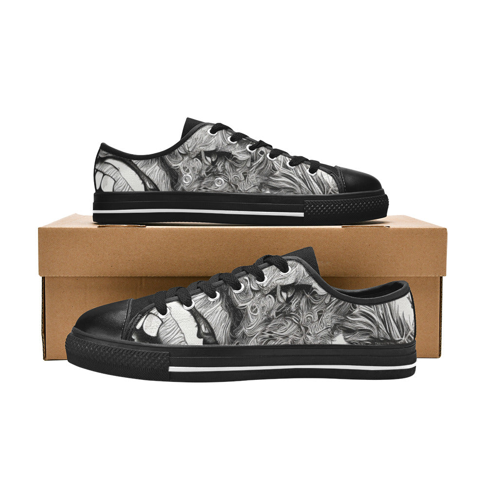 MEN'S Freestyle Horror 2 Canvas Wallpaper Art Sneakers