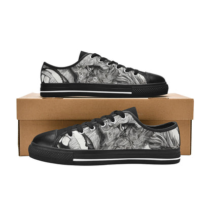 MEN'S Freestyle Horror 2 Canvas Wallpaper Art Sneakers