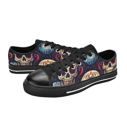 WOMEN'S Day Of Dead Sugar Skull Canvas Aesthetic Shoes
