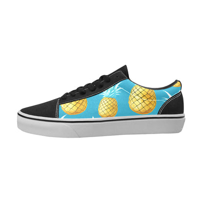 WOMEN'S Cool Pineapples Low Top Skateboarding Vivid Sneakers