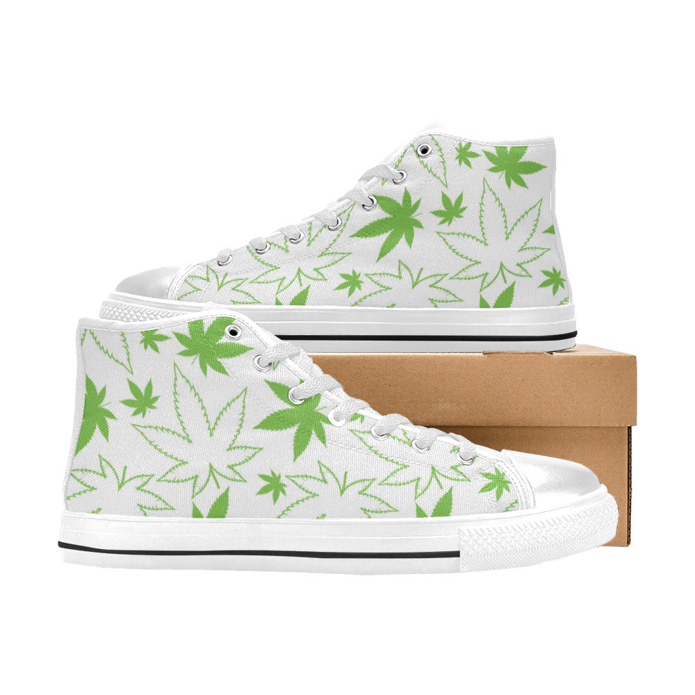 MEN'S Cc Weed 420 Art High Top Canvas Surreal Custom Shoes