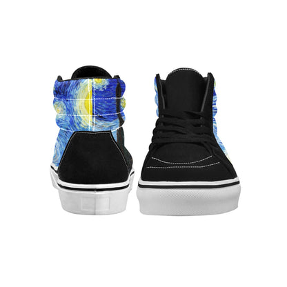 WOMEN'S Starry Night Collector Art High Top Skateboarding Dreamcore Custom Sneakers