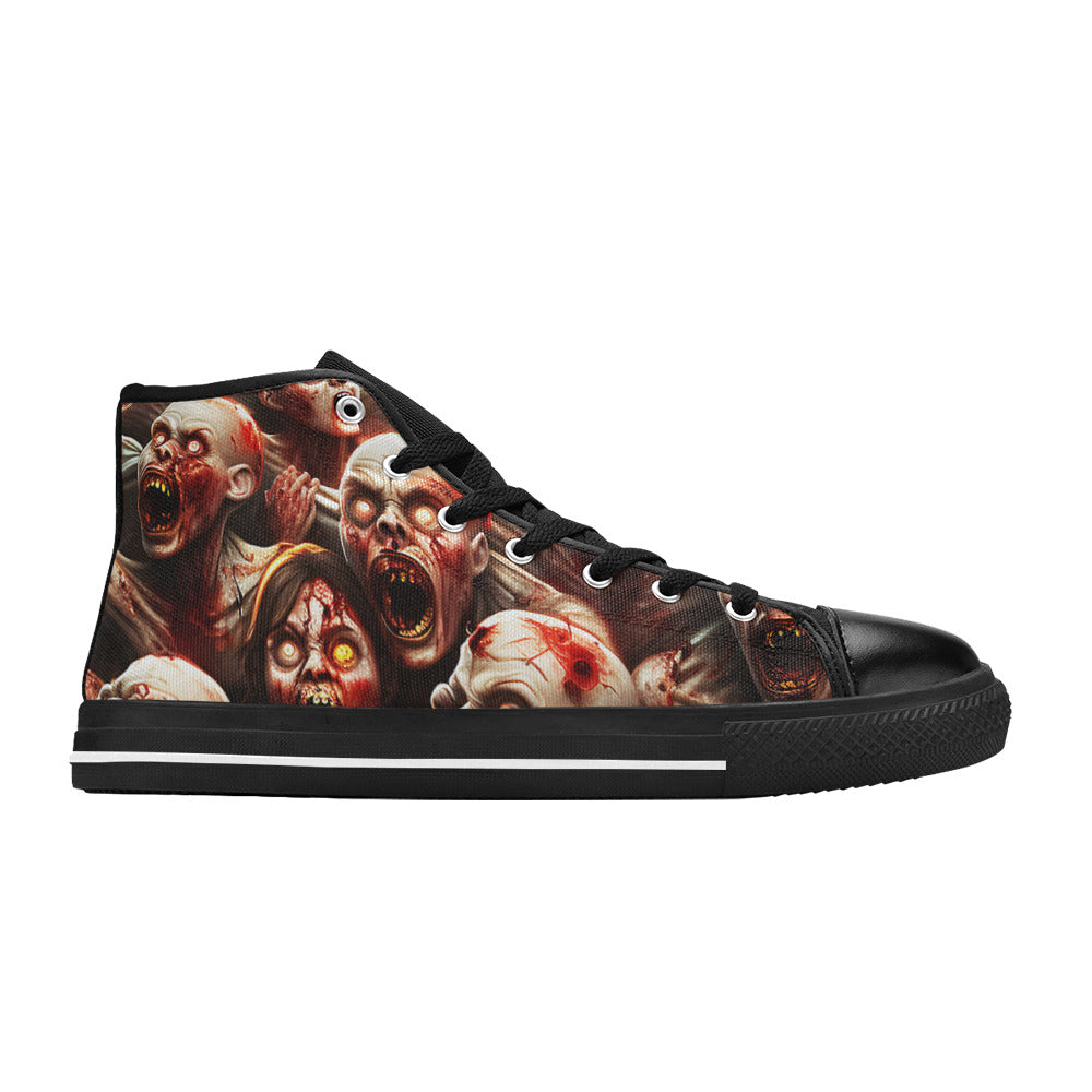 WOMEN'S Monsters High Top Canvas Neon Fantasy Custom Sneakers