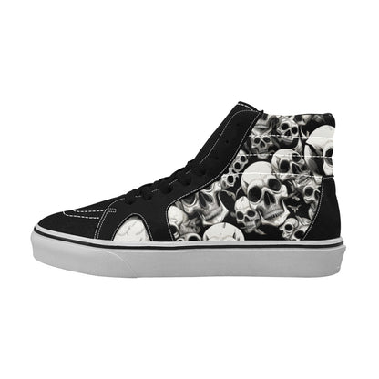 WOMEN'S Skulls Mania High Top Skateboarding Surreal Sneakers