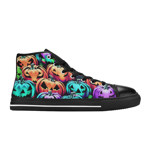 MEN'S Halloween Art 4 Men’S High Top Canvas Neon Fantasy Custom Sneakers