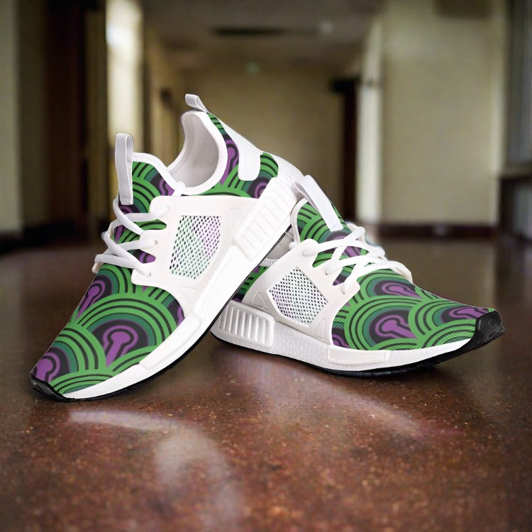 Aztec Amber Gold Wearable Bold Art - Freaky Shoes | Custom Art Sneakers
