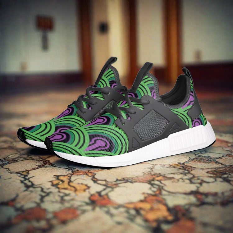 Dragon Teal Gold Unique Bold Art - Freaky Shoes