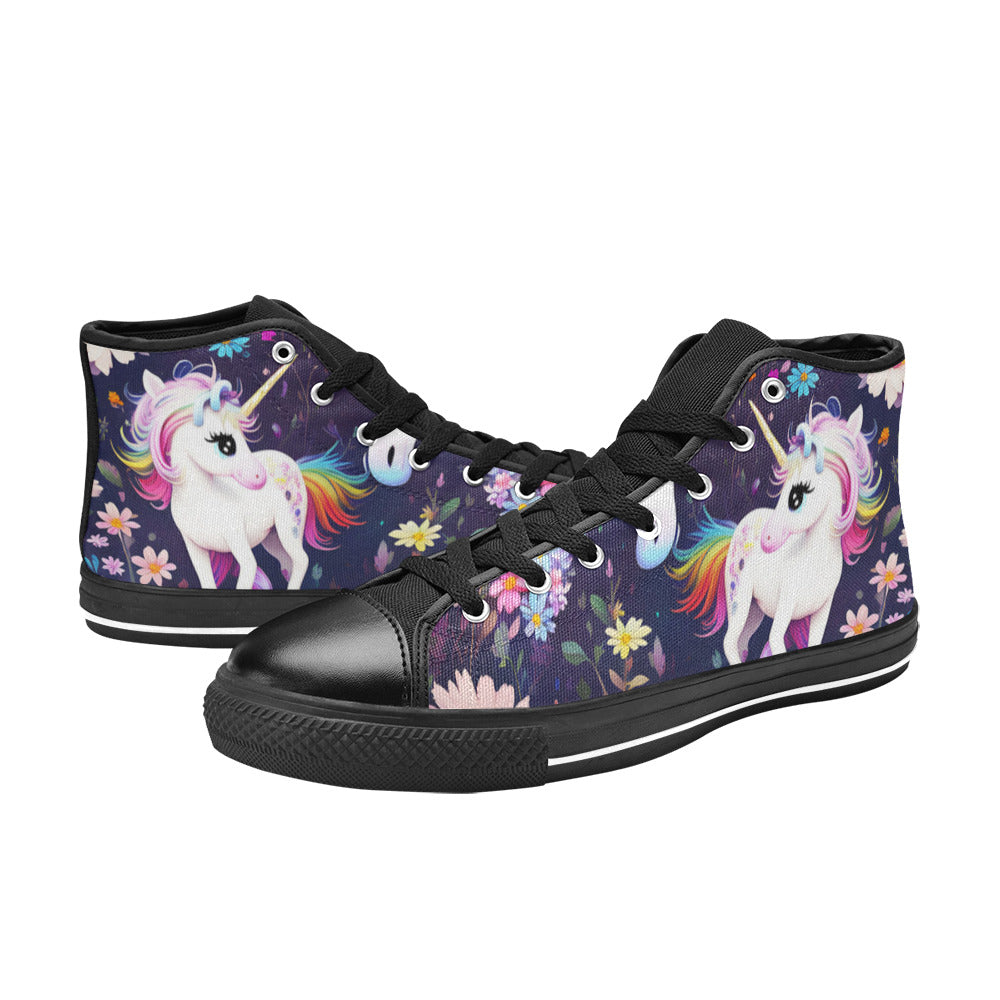MEN'S Unicorns Please 4 Men’S High Top Canvas Grunge Custom Sneakers