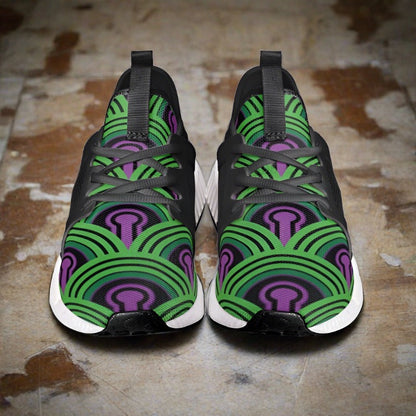 Dragon Teal Gold Unique Bold Art - Freaky Shoes