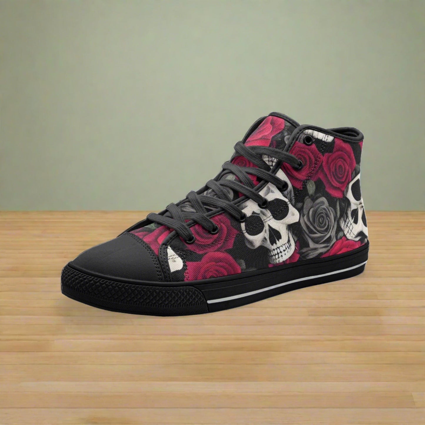 Monarch Crimson Black Custom Bold Art - Freaky Shoes | Custom Art Sneakers