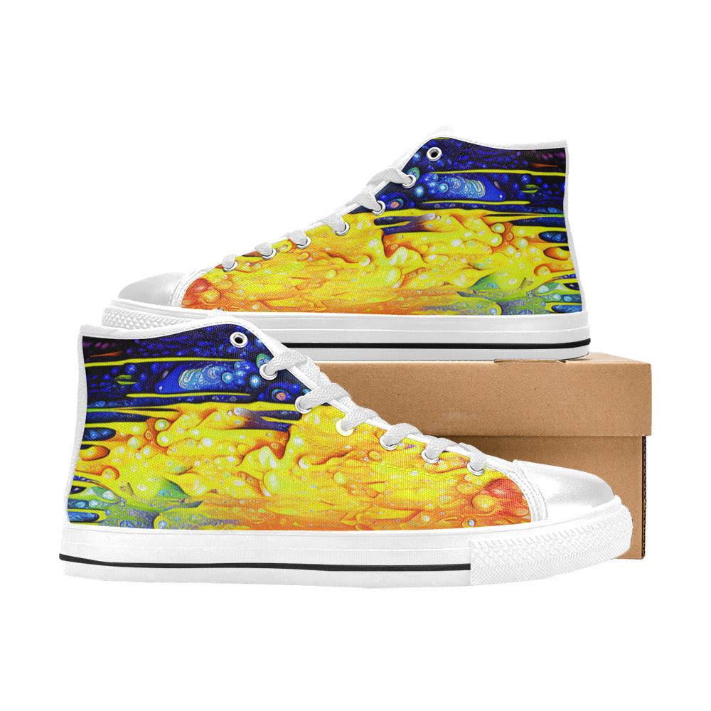 MEN'S Cc Acid Drip 7 High Top Canvas Neon Fantasy Custom Sneakers