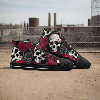 Monarch Crimson Black Custom Bold Art - Freaky Shoes | Custom Art Sneakers