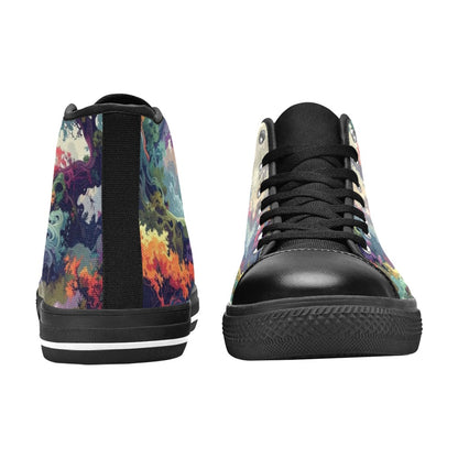 WOMEN'S Camo Design 1 High Top Canvas Dark Academia Shoes