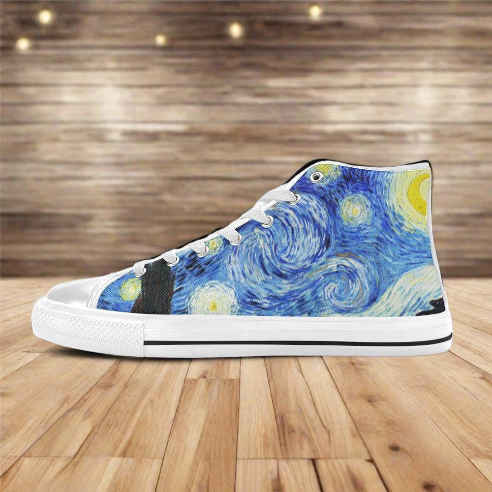 Viking Teal Gold Vivid MEN Bold Art - Freaky Shoes | Custom Art Sneakers