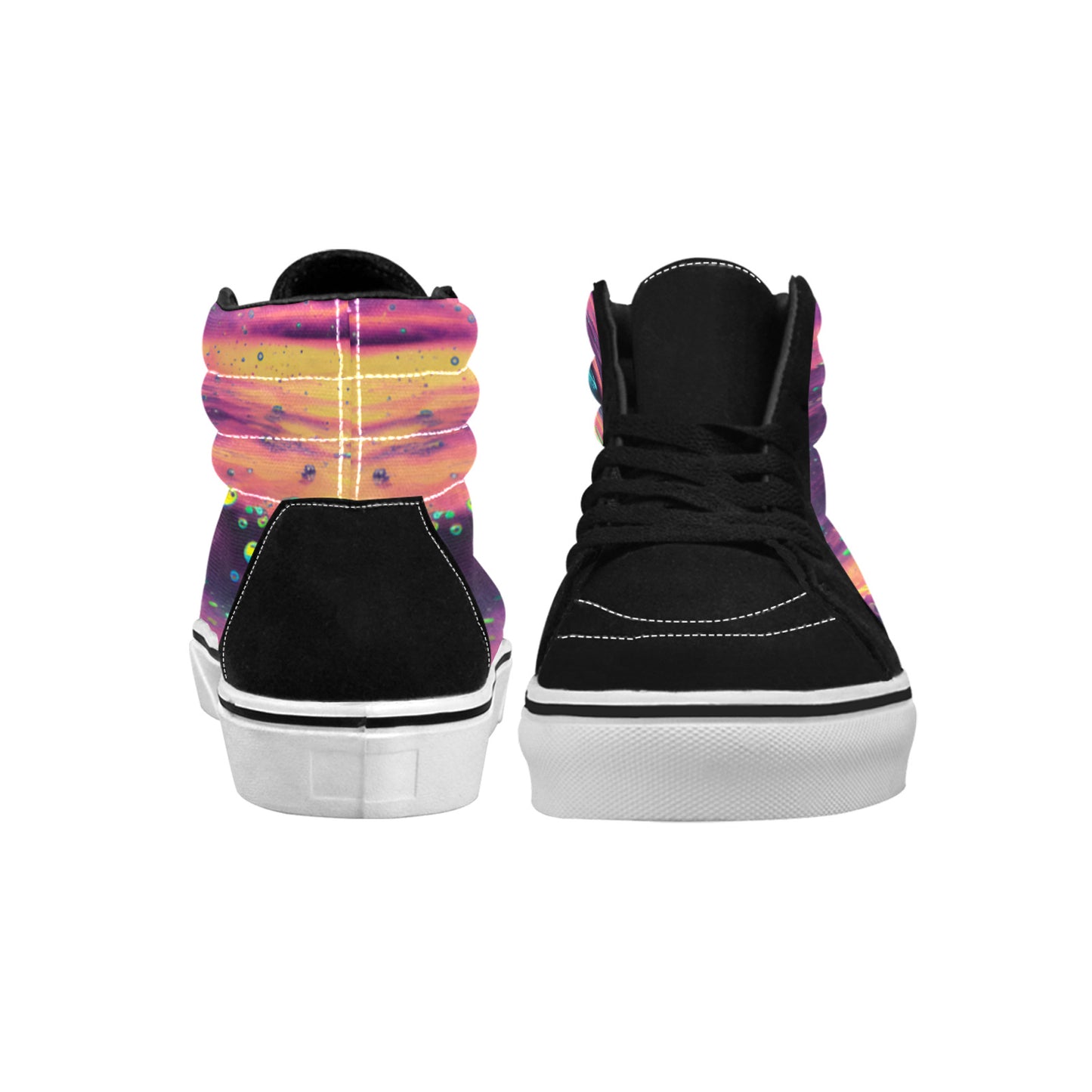 WOMEN'S Acid Bath Liquid Paint High Top Skateboarding Dark Academia Shoes