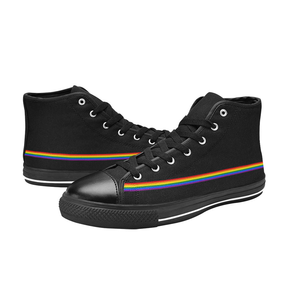 MEN'S Flag 3 Pride LGBT High Top Canvas Shoes
