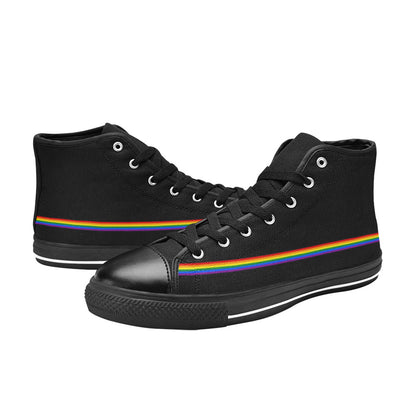 MEN'S Cc Pride Lgbt Flag High Top Canvas Vivid Sneakers
