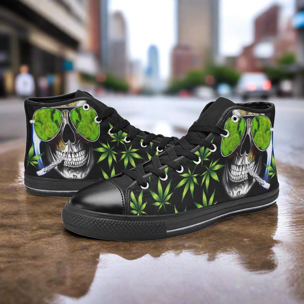 Koi Orange Black Unique WOMEN Bold Art - Freaky Shoes | Custom Art Sneakers